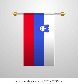 Slovenia hanging Flag