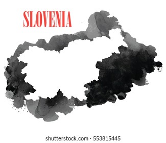 Slovenia. High detailed  vector map.