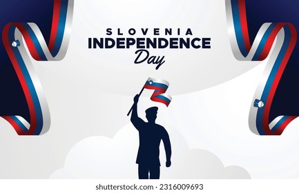 Slovenia Independence Day Celebration Event Vector Design