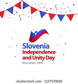 Slovenia Independence and Unity Day Vector Template Design Illustration