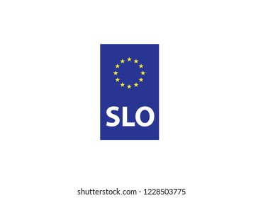 Slovenia license plate car automobile European Union