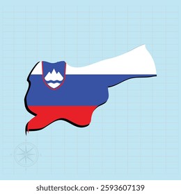 Slovenia map Design Vector illustration graphic