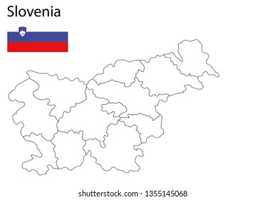 Slovenia map drawing
