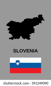 Slovenia - map and flag