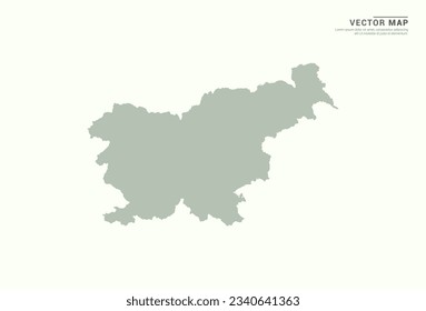 Slovenia map of green vector modern.