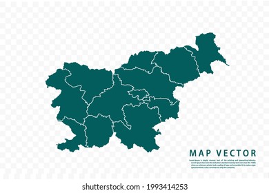 Slovenia map High Detailed on white background. Abstract design vector illustration eps 10