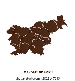 Slovenia map High Detailed on white background. Abstract design vector illustration eps 10