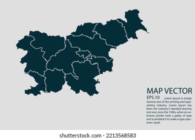 Slovenia map High Detailed on white background. Abstract design vector illustration eps 10