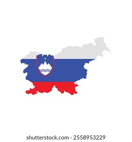 Slovenia map icon. Slovenia flag map. Vector illustration