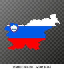 Slovenia map with regions. Vector illustration.