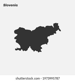 Slovenia map silhouette. Vector illustration.