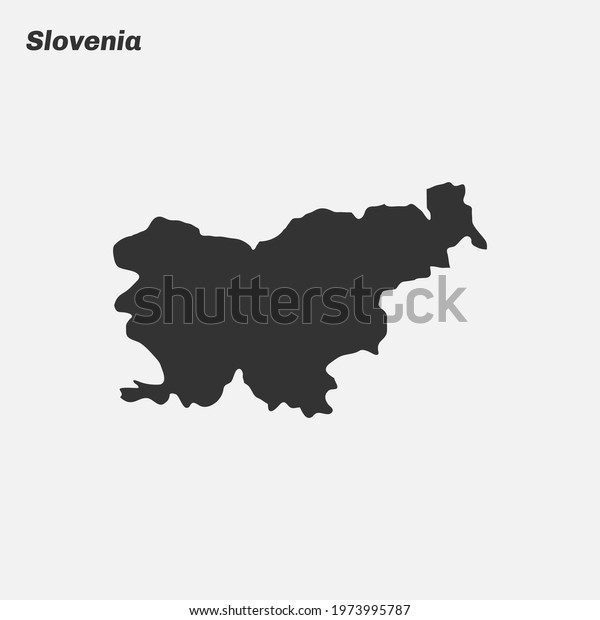 Slovenia Map Silhouette Vector Illustration Stock Vector (Royalty Free ...