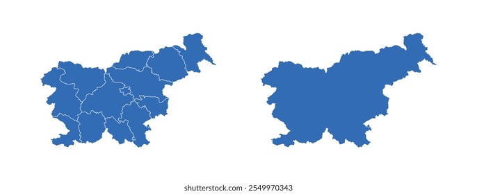 
Slovenia Map vector icon. Minimalistic Colorful Map of Slovenia.