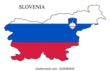 Slovenia map vector illustration. Global economy. Famous country. Southern Europe. Europe.
