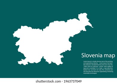 Slovenia map vector, isolated on Green  background