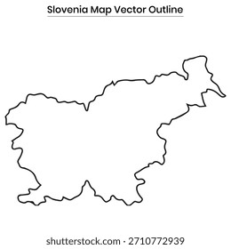 Slovenia Map Vector Outline Editable Country Silhouette