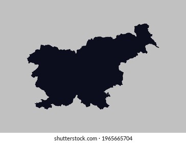 Slovenia map vector,Not isolated blue color on gray background