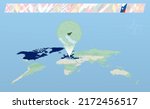 Slovenia member of North Atlantic Alliance selected on perspective World Map. Flags of 30 members of alliance. Vector illustration.