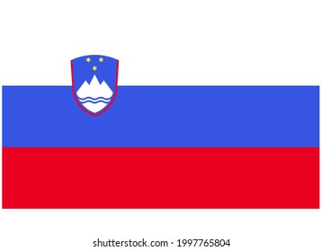 Nationalflagge SLOWENIENS einzelne Vektorgrafik