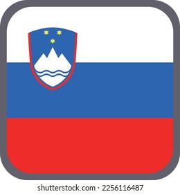 Slovenia national flag  vector Illustration material