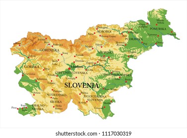 Slovenia Physical Map