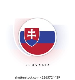 Slovenia round flag template design
