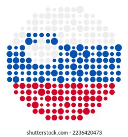 Slovenia Silhouette Pixelated pattern map illustration