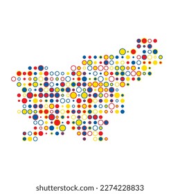 Slovenia Silhouette Pixelated pattern map illustration