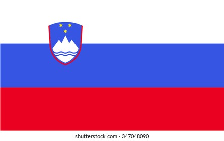 Slovenia, Slovene  Flag vector image  