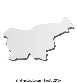 Slowenien - Schwarze Silhouette Karte des Landgebiets. Einfache flache Vektorillustration.