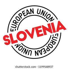 slovenia stamp on white background. Sign, label, sticker.