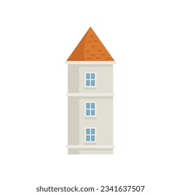 Slovenia tower icon flat vector. Travel slovenia. Castle tower isolated