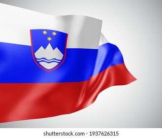 Eslovenia, pabellón vectorial 3d aislado en fondo blanco