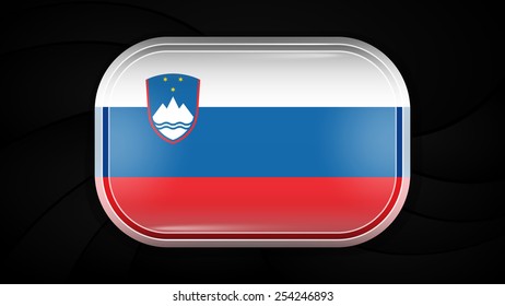 Slovenia. Vector Flag Button Series. Rectangular Shape This image is a vector illustration and can be scaled to any size without loss of resolution. This image will download as a EPS file.
