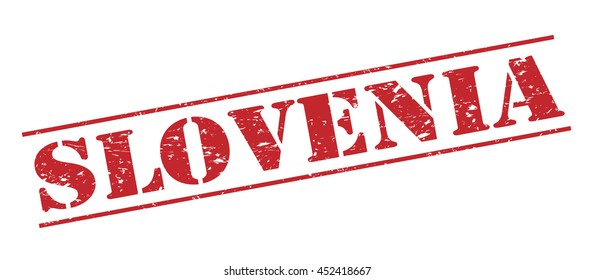 slovenia vector stamp on white background