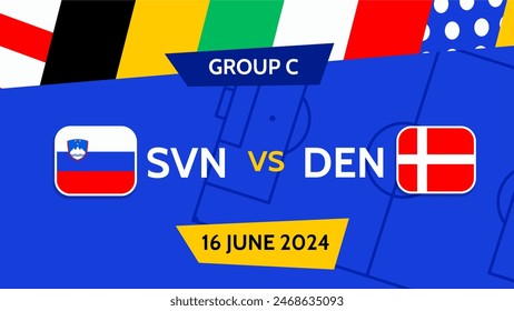 Slovenia vs Denmark football match Euro Cup 2024