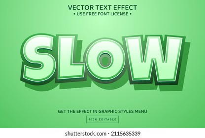 Slow 3D editable text effect template