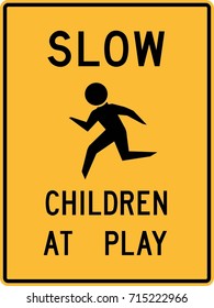 Slow children at play sign