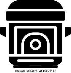 Slow Cooker Glyph Vector Icon Design