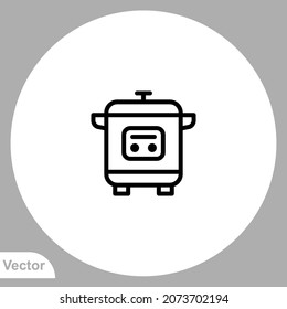 Slow cooker icon sign vector,Symbol, logo illustration for web and mobile