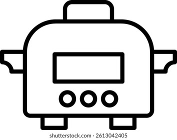 Slow Cooker Line Vector Icon Design