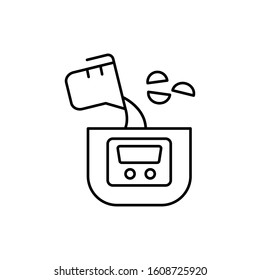 Slow cooker stove icon. Simple line, outline vector cooking icons for ui and ux, website or mobile application