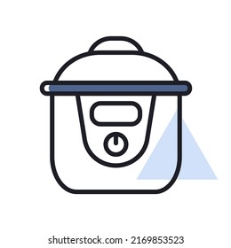 Slow Cooking Crock Pot Vector Icon. Electric Kitchen Appliance. Graph Symbol For Cooking Web Site Design, Logo, App, UI