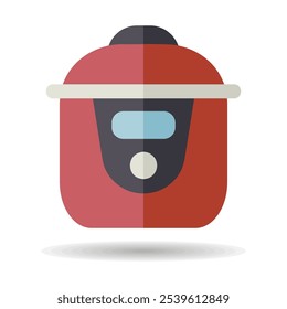 Slow cooking crock pot vector icon. Electric kitchen appliance. Graph symbol for cooking web site design, logo, app, UI