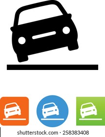 Slow down / car accident icon