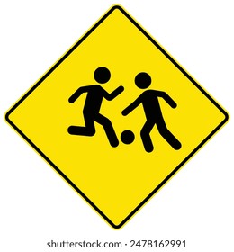 Slow down, children at play sign