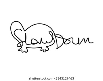 Slow down. Lettering hand drawn funny quote