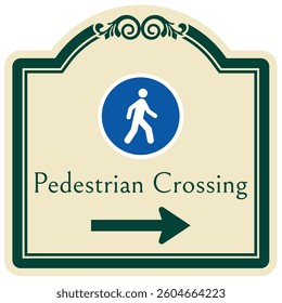 Slow down, pedestrian crossing sign