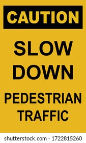 Slow Down Pedestrian Traffic Sign Stock Vector (Royalty Free ...