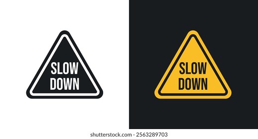 Slow down sign pack for app and website ui designs.